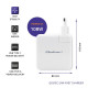 Qoltec USB-charger 108W, PD (5-20V), White