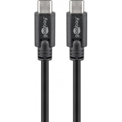 USB-C till USB-C (USB 3.2) (3.0m) (60W), Svart