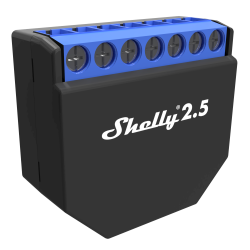 Shelly 2.5 WiFi 2-kanals fjärrströmbrytare