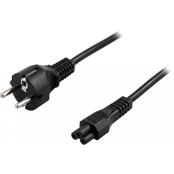Device cable straight CEE 7/7 & IEC C5 0.2m black