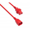 Warm appliance cable C14 to C15, 1mm², H05V2V2F3G 1mm², extension, 1.5m, blue
